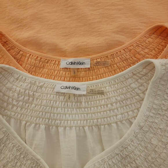 2 Calvin Klein Size Large 3/4 sleeve Boho Peasant Tops. Excellent Condition. - Picture 6 of 11